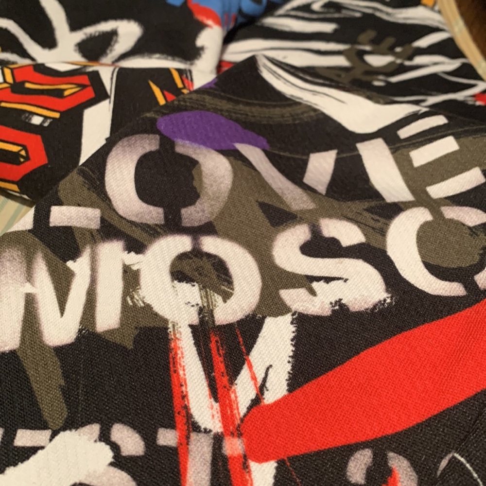 MOSCHINO LOVE GRAFFITI JOGGERS COTTON FABRICATION SIZE US 4 - Picture 13 of 13